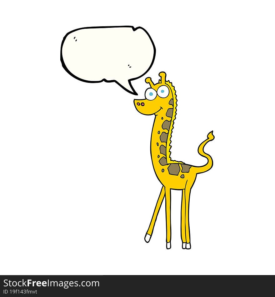 speech bubble cartoon giraffe