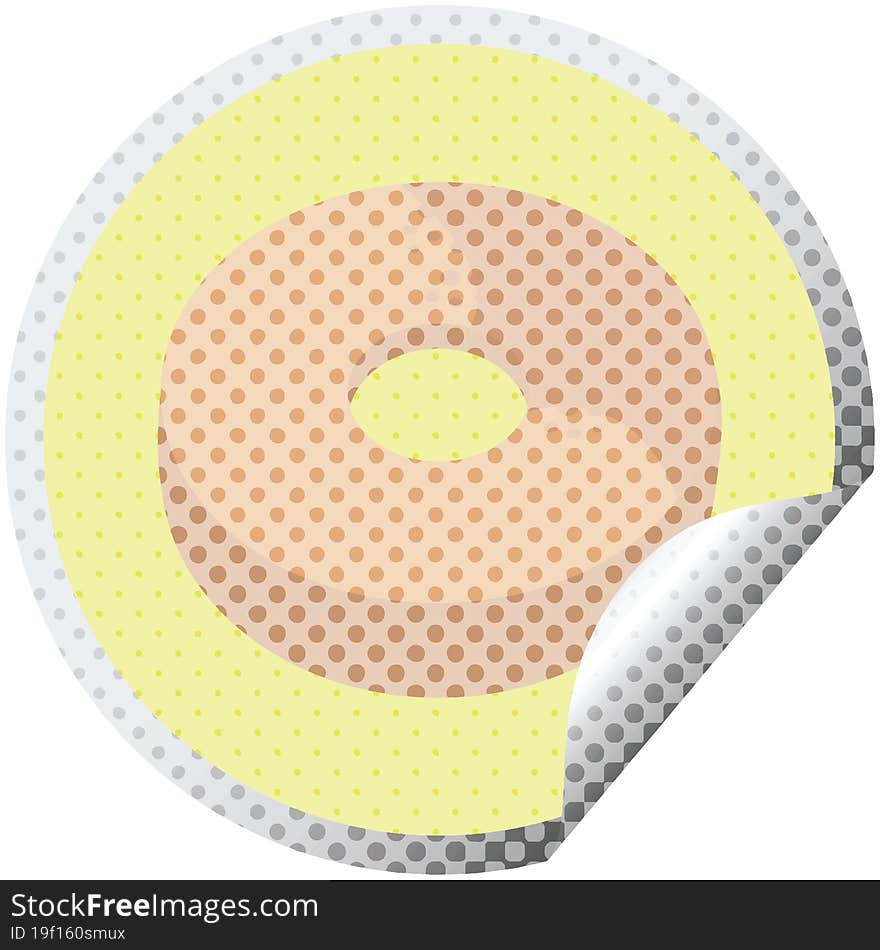 donut graphic circular sticker