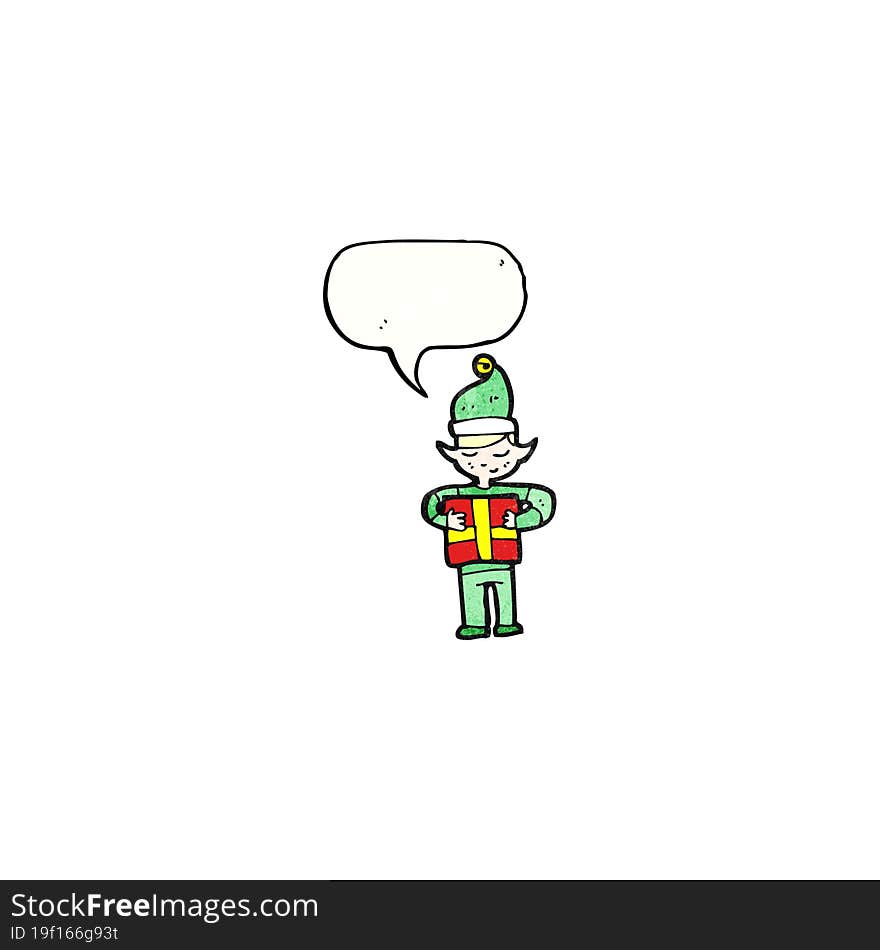 cartoon christmas elf