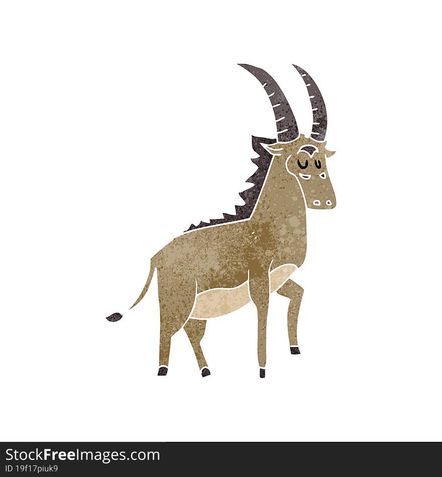 retro cartoon antelope