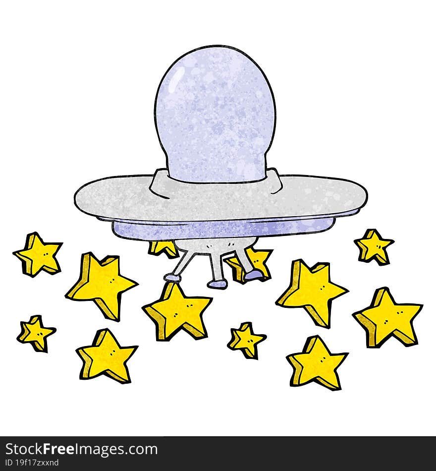 textured cartoon flying saucer