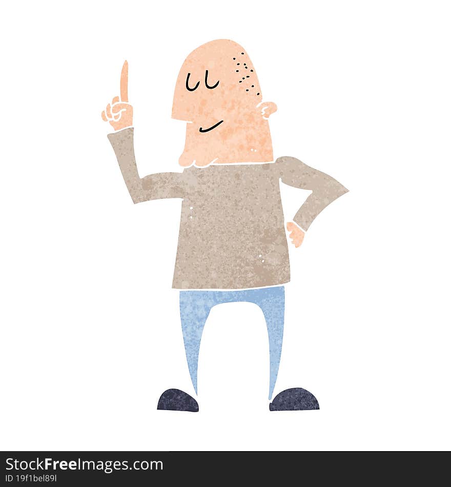 cartoon man pointing finger