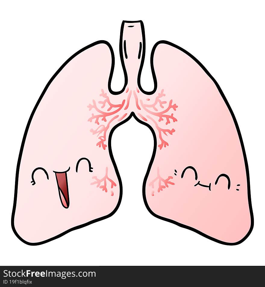 cartoon lungs. cartoon lungs