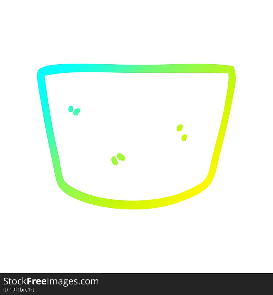 cold gradient line drawing cartoon pot