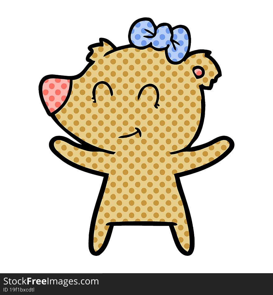 female bear cartoon. female bear cartoon