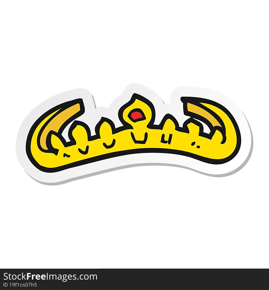 sticker of a cartoon tiara