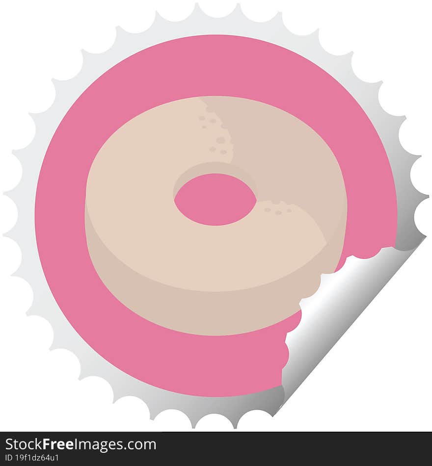 donut graphic vector illustration round sticker stamp. donut graphic vector illustration round sticker stamp