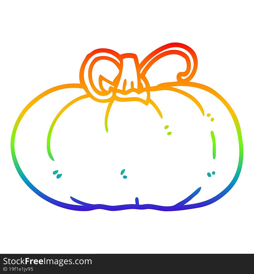 rainbow gradient line drawing cartoon winter squash