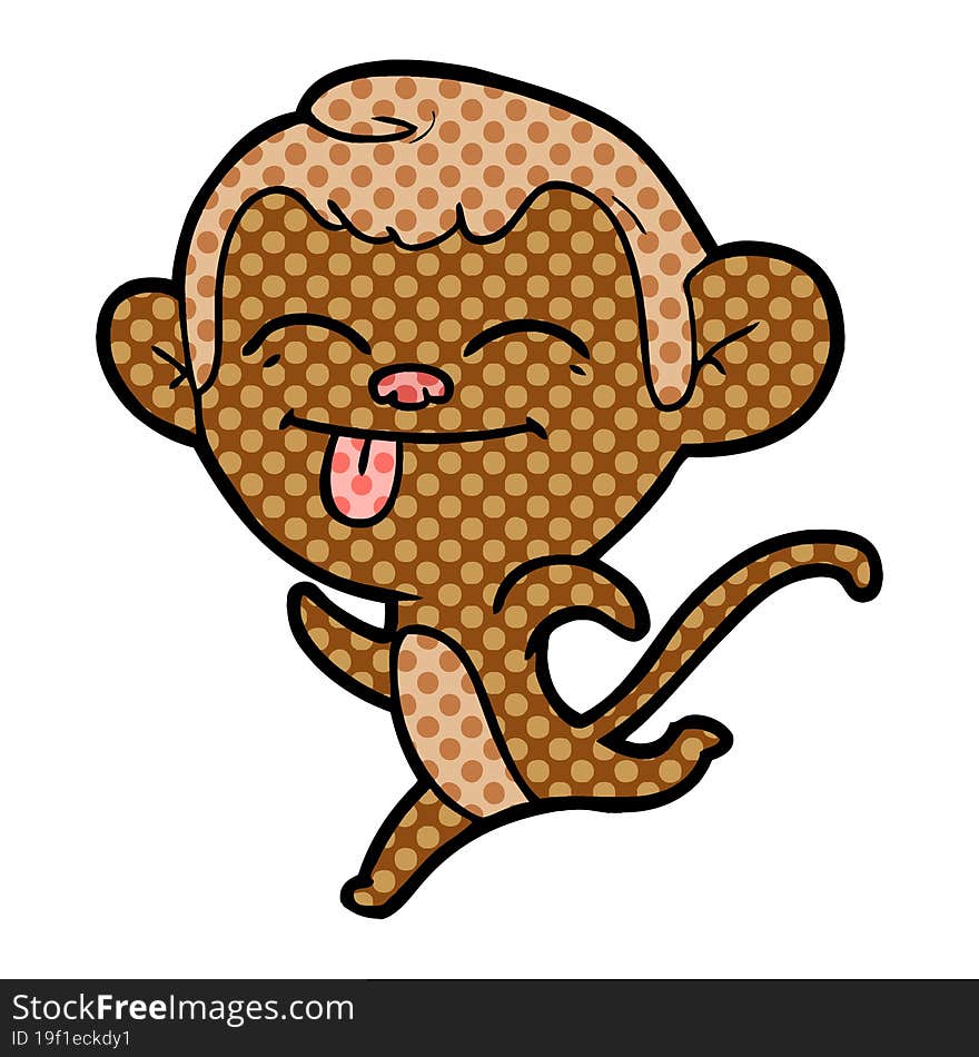 funny cartoon monkey. funny cartoon monkey