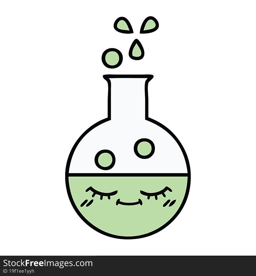 Cute Cartoon Test Tube