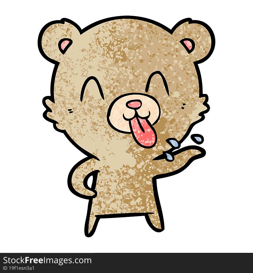 rude cartoon bear. rude cartoon bear