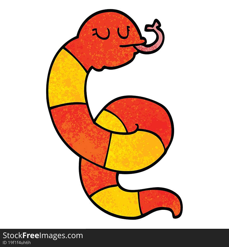 cartoon doodle poisonous snake