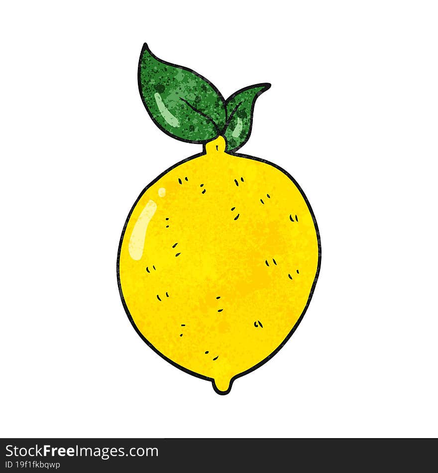 Textured Cartoon Lemon