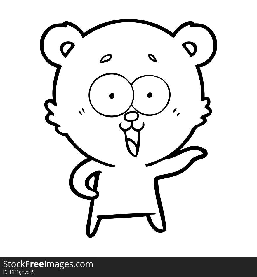 laughing teddy  bear cartoon. laughing teddy  bear cartoon