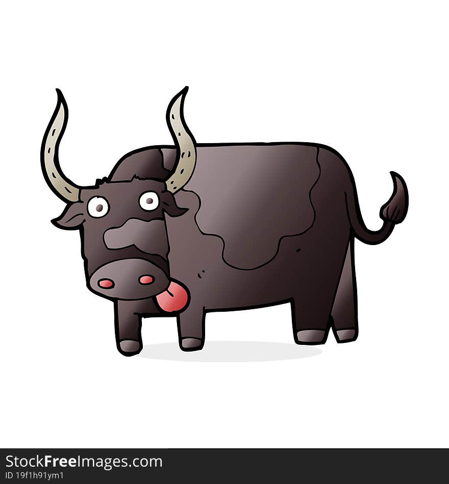 cartoon bull