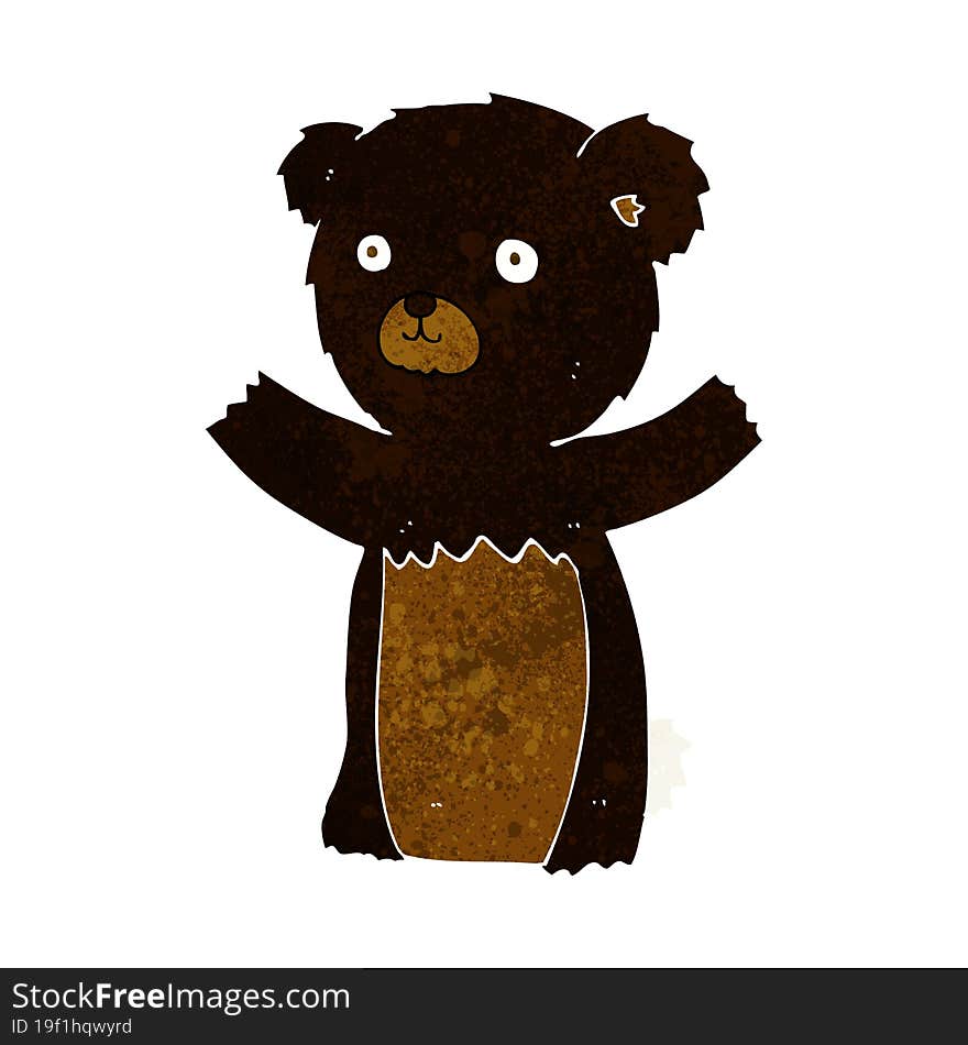 cute cartoon black bear