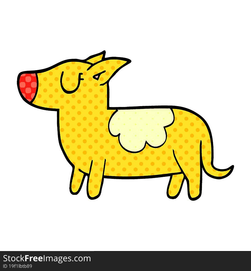 cartoon doodle standing dog