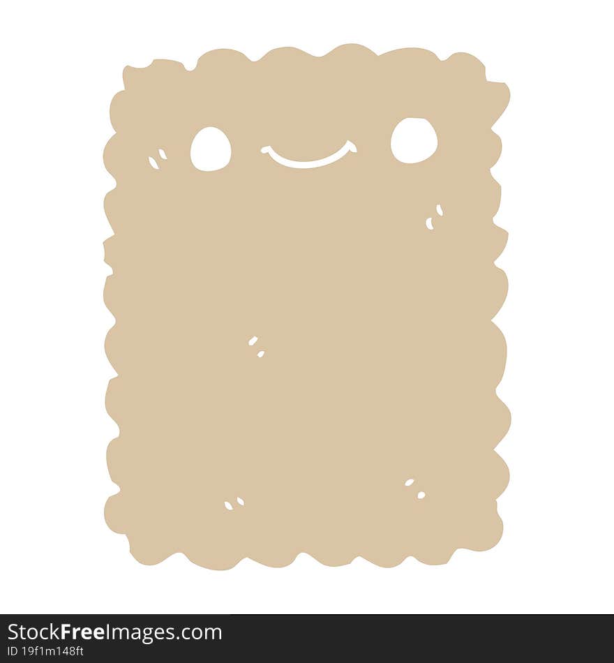 flat color style cartoon biscuit