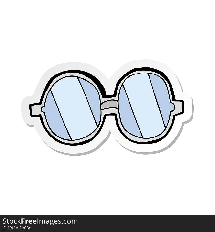 sticker of a cartoon glasses