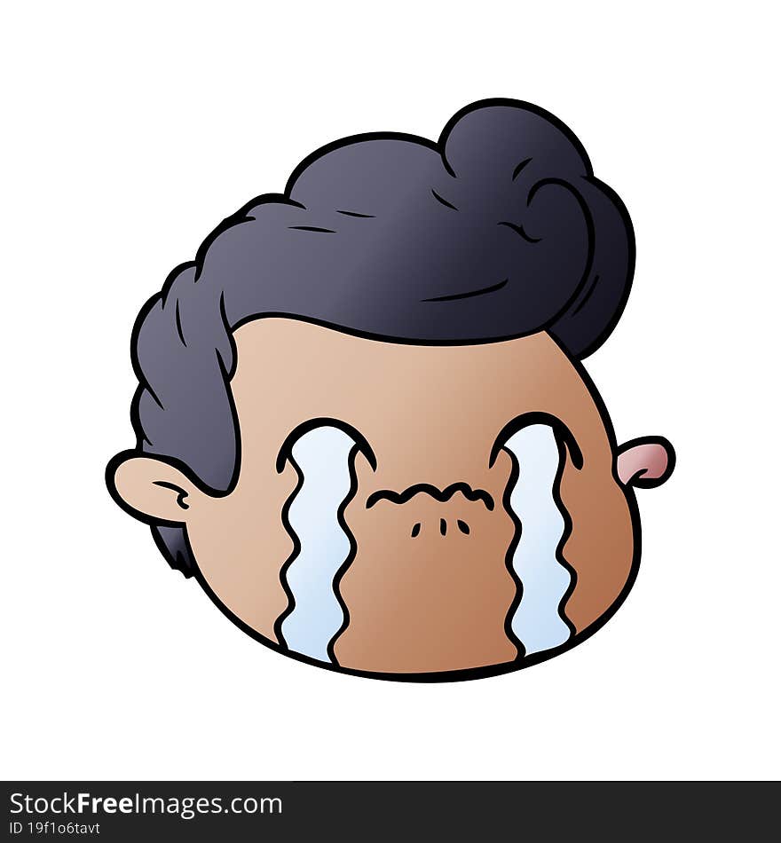 cartoon crying boy. cartoon crying boy