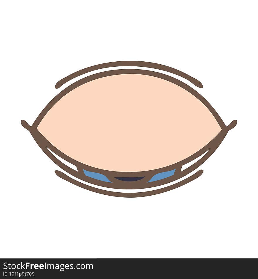 cute cartoon sleeping eye