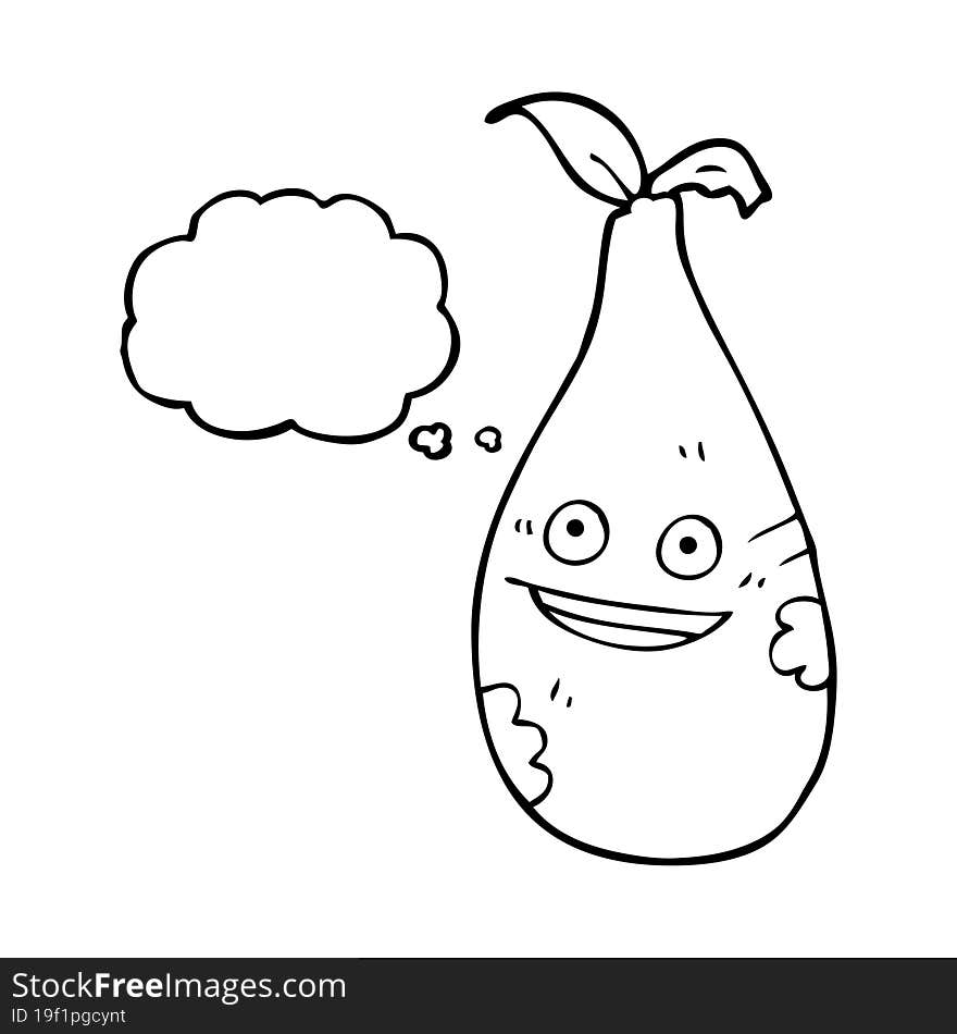 thought bubble cartoon pear