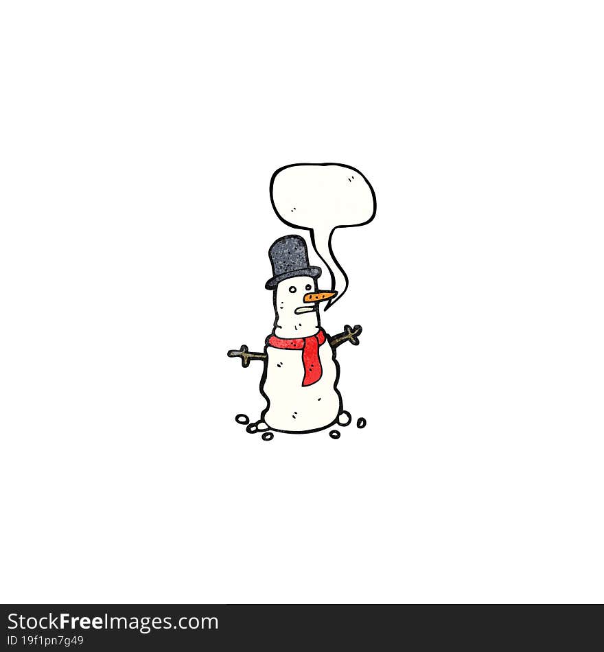 cartoon snowman