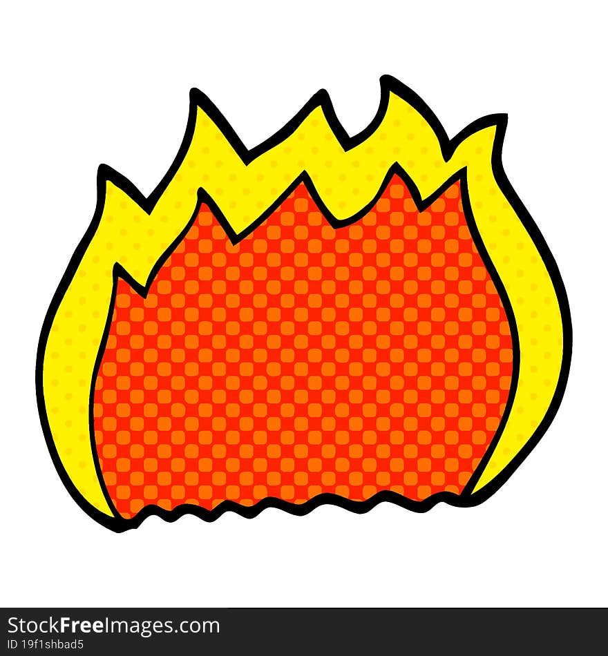 cartoon doodle fire