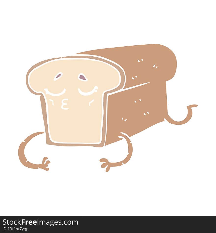 cartoon doodle loaf of bread