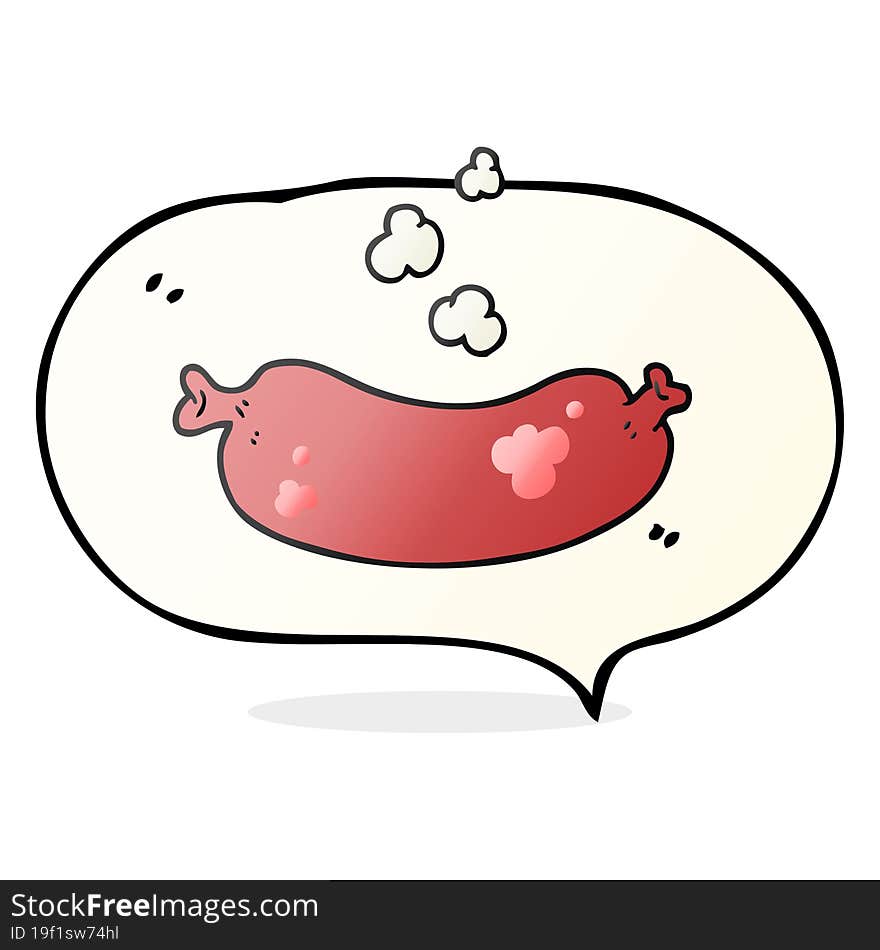 speech bubble cartoon hot sausage