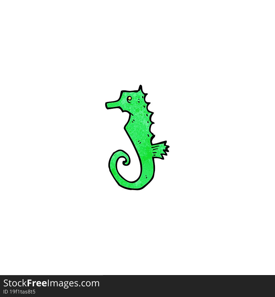 cartoon sea horse