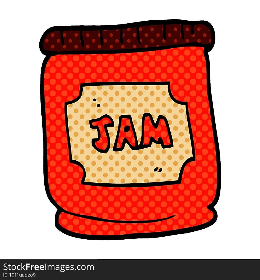 cartoon doodle jam pot