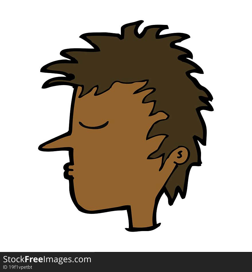 cartoon male face