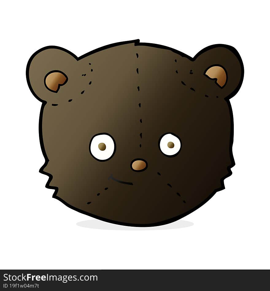 cartoon black bear head