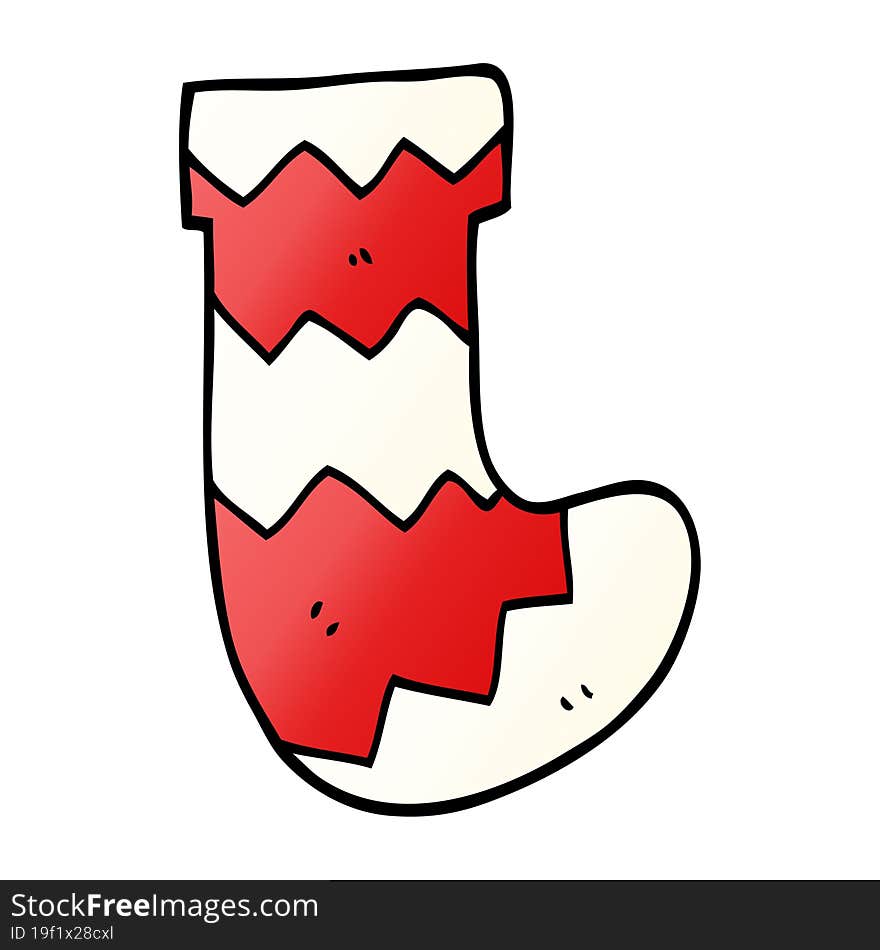 Cartoon Doodle Christmas Stocking