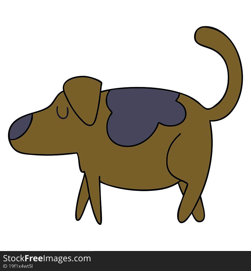 Quirky Hand Drawn Cartoon Dog