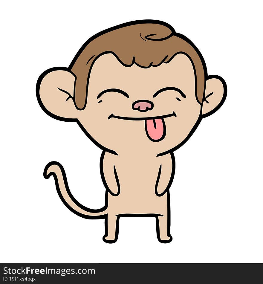 funny cartoon monkey. funny cartoon monkey