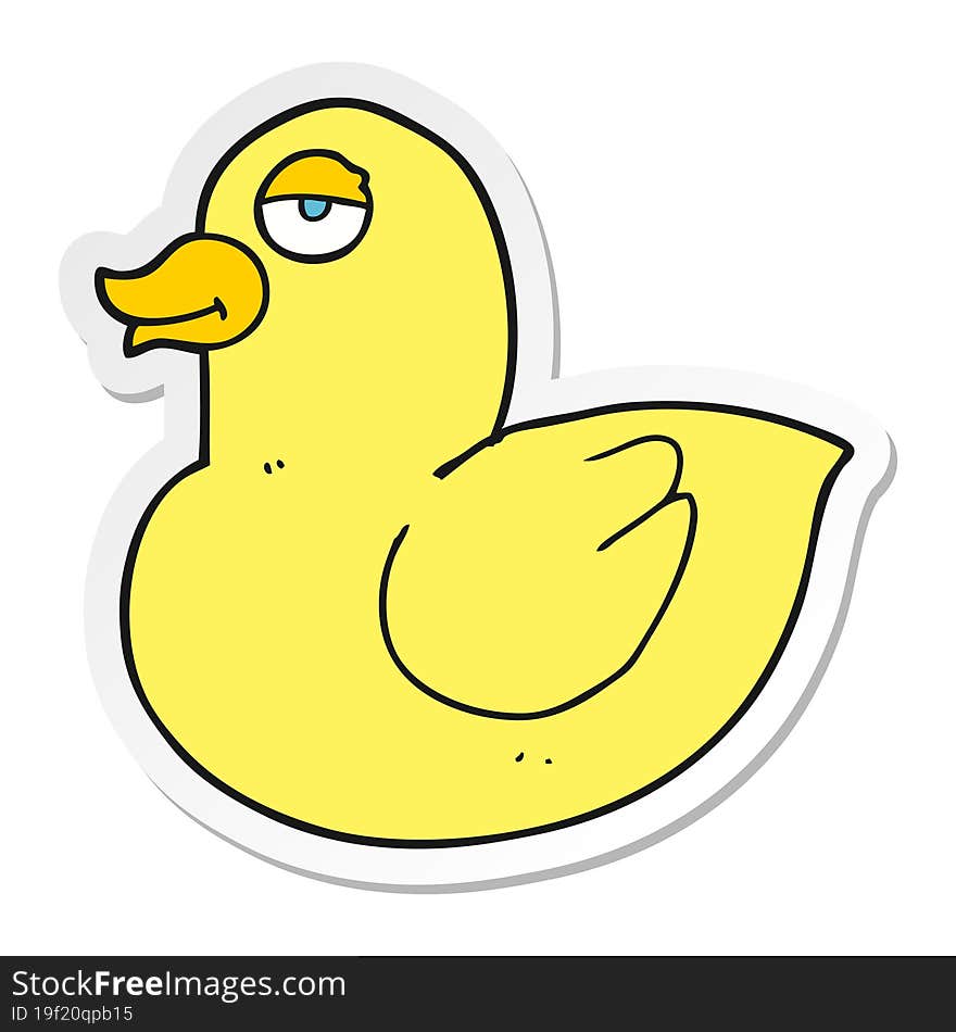 sticker of a cartoon duck