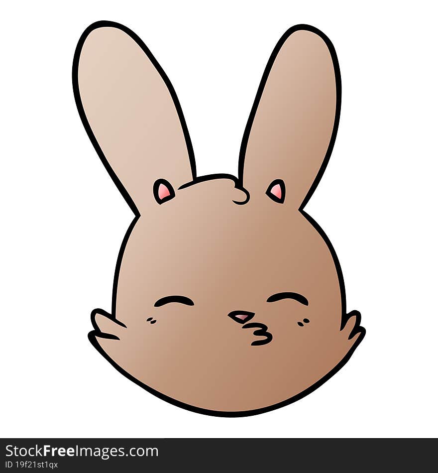 cartoon bunny face considering. cartoon bunny face considering