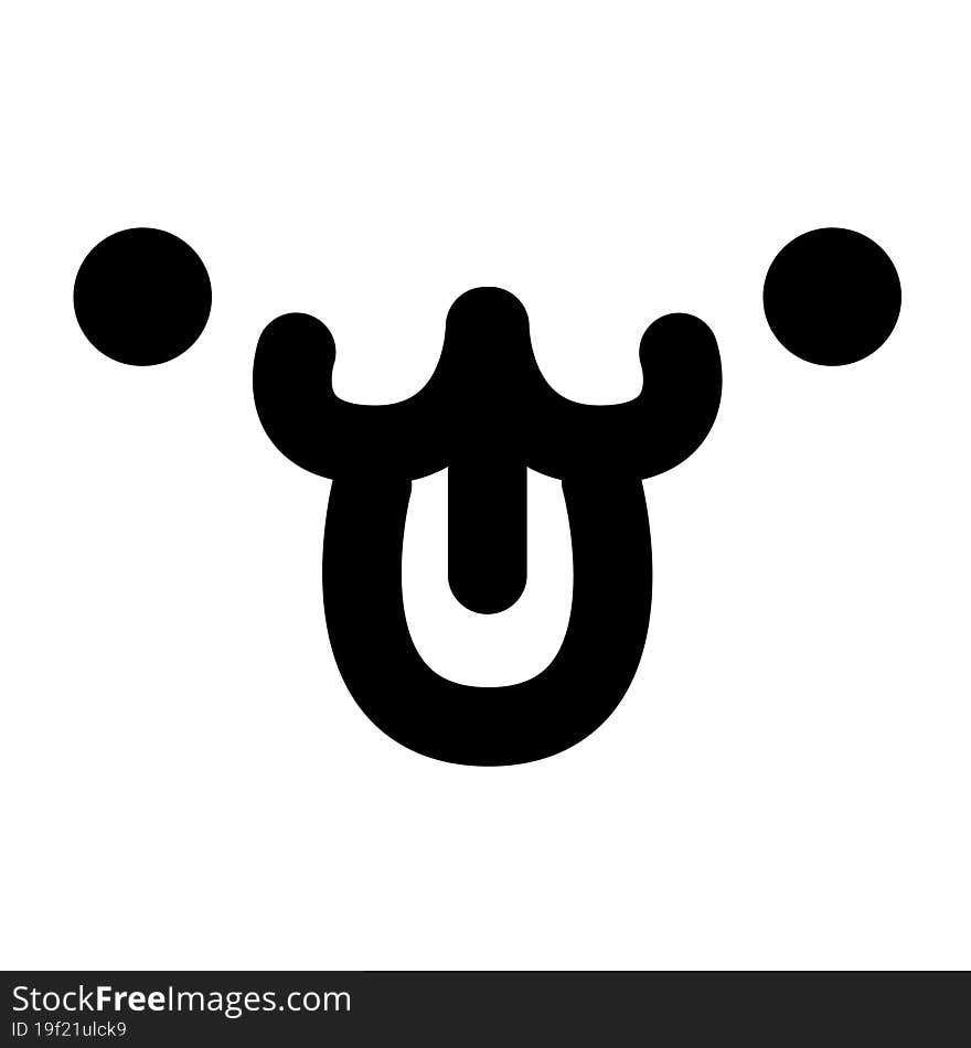 simple happy pet face icon