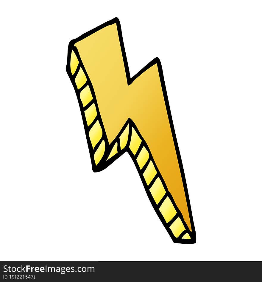 cartoon doodle thunder bolt