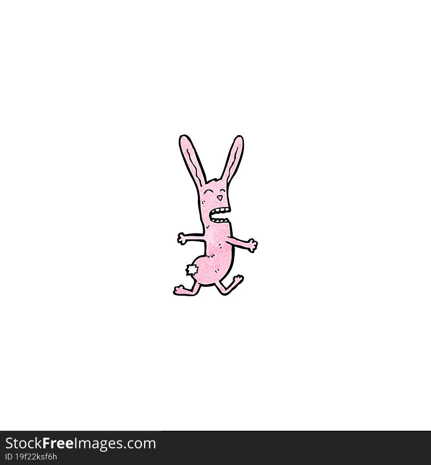 cartoon pink rabbit