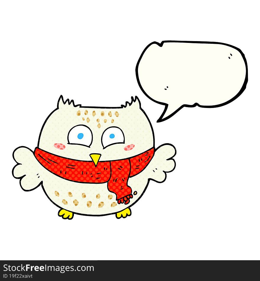 comic book speech bubble cartoon owl