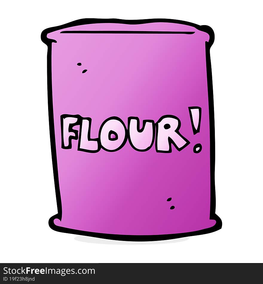 Cartoon Bag Of Flour