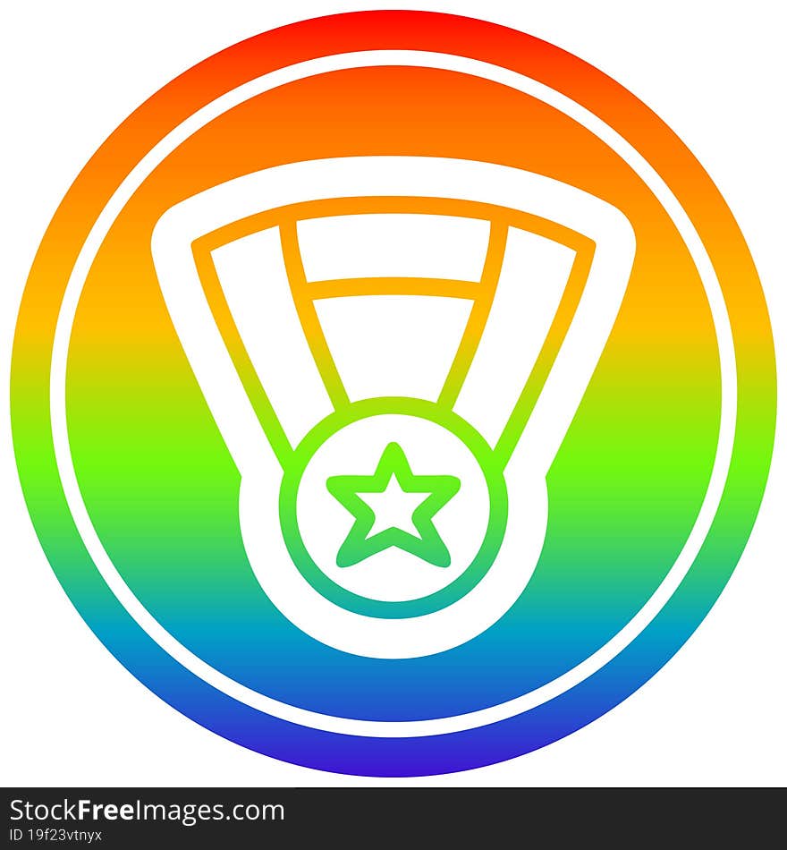 Medal Award In Rainbow Spectrum