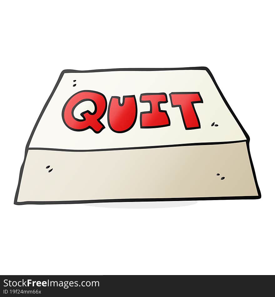 cartoon quit button