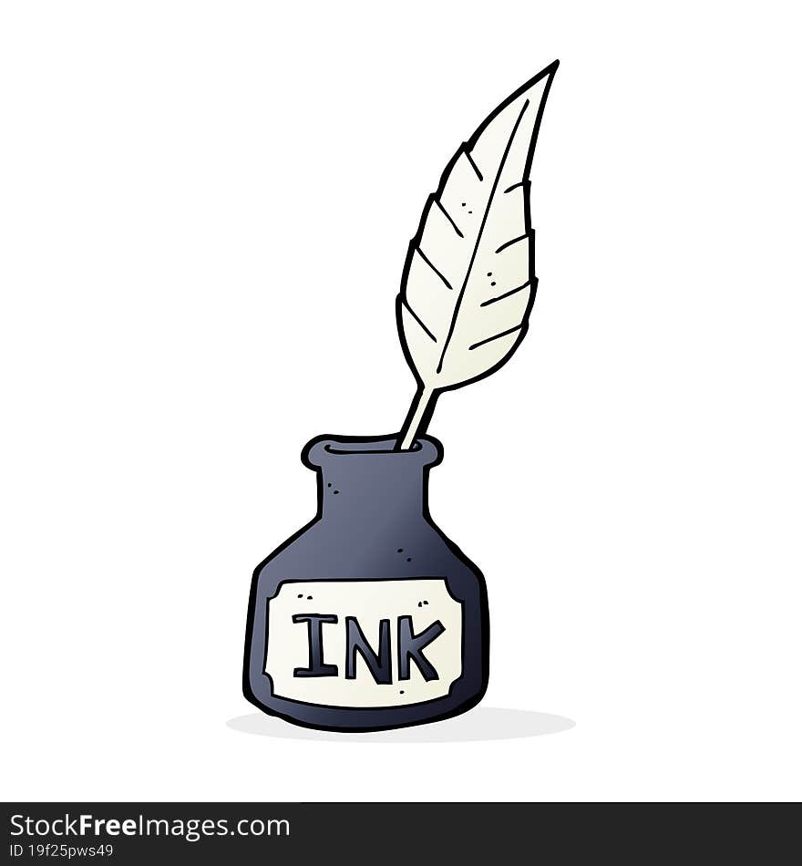 Cartoon Ink Bottle