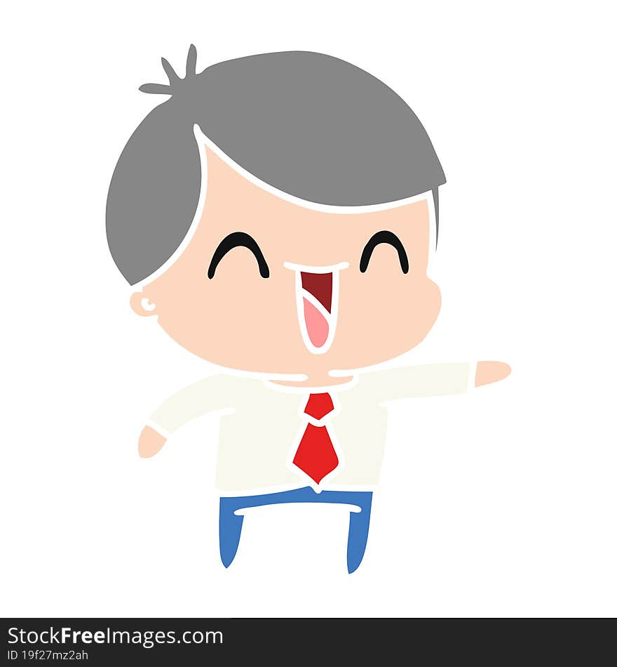 cartoon of kawaii man in suit