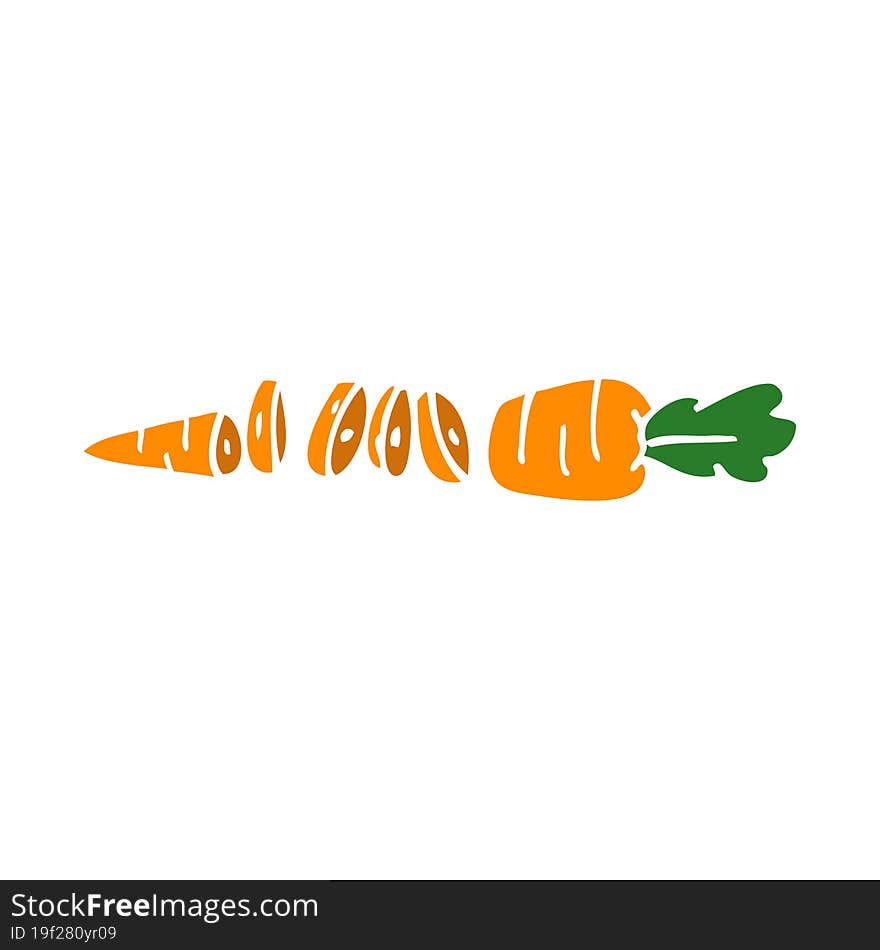 cartoon doodle chopped carrot