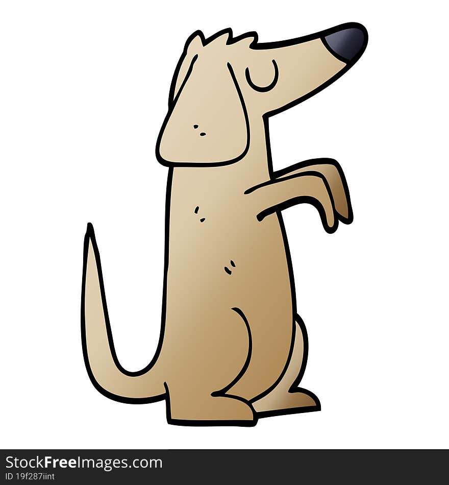 cartoon doodle dog